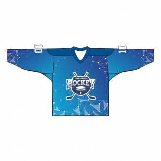 Хоккейная майка 501 круглое плечо расцветка 4 синяя